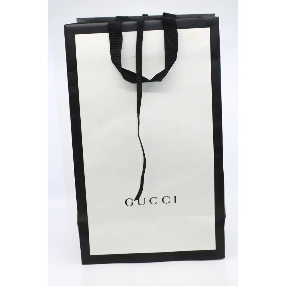 A0 Auth GUCCI Logo Shopping Tote Bag Empty Paper Gift Bag Shoes 18